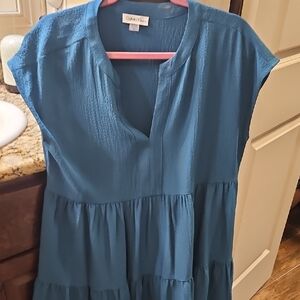 Calvin Klein Women's Blue Tunic Dress